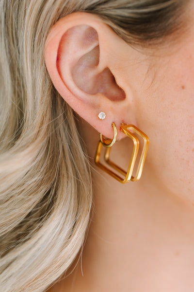Evie - Gold Clip-On Earrings