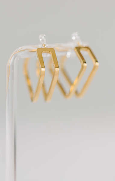 Evie - Gold Clip-On Earrings