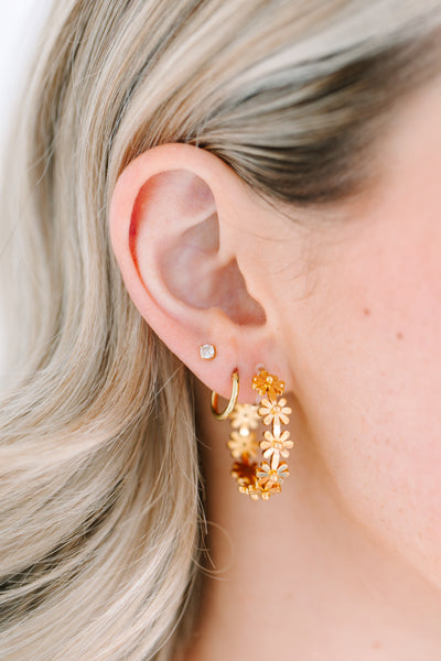 Lennie - Gold Clip-On Earrings