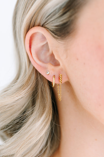 Tillie: Gold Clip On Earrings