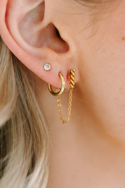 Tillie: Gold Clip On Earrings